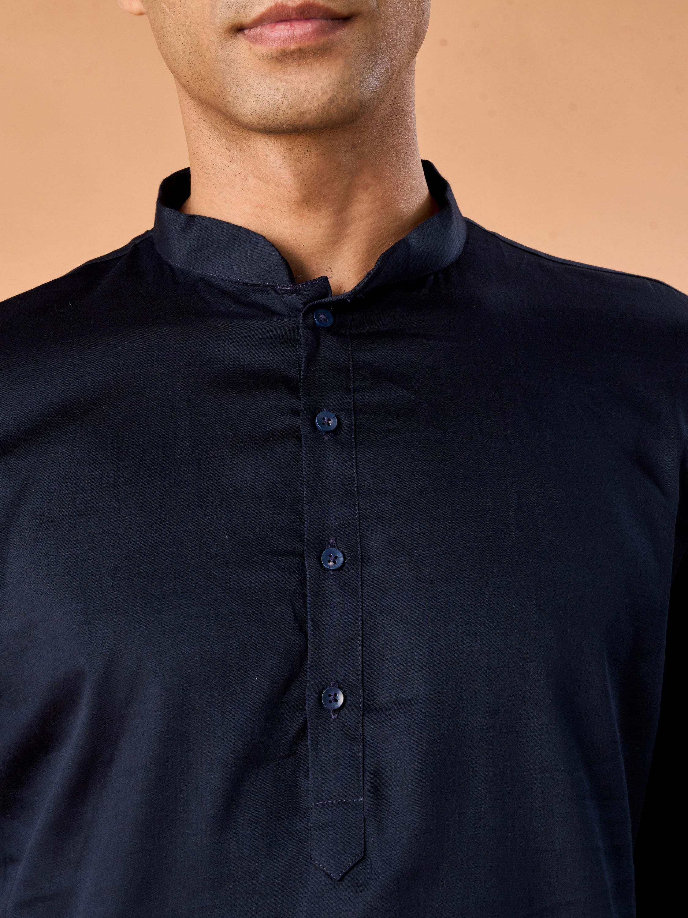 Manyavar Men Cobalt Blue Elegance Kurta Pajama