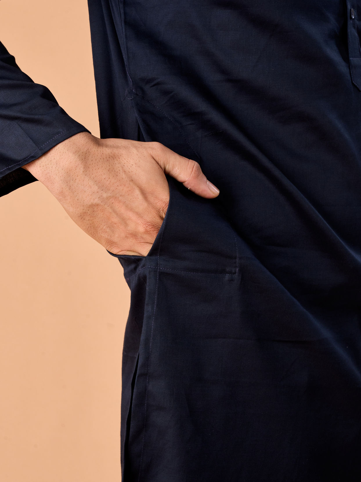 Manyavar Men Cobalt Blue Elegance Kurta Pajama