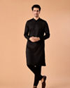 Manyavar Men Opulent Black Kurta Pajama