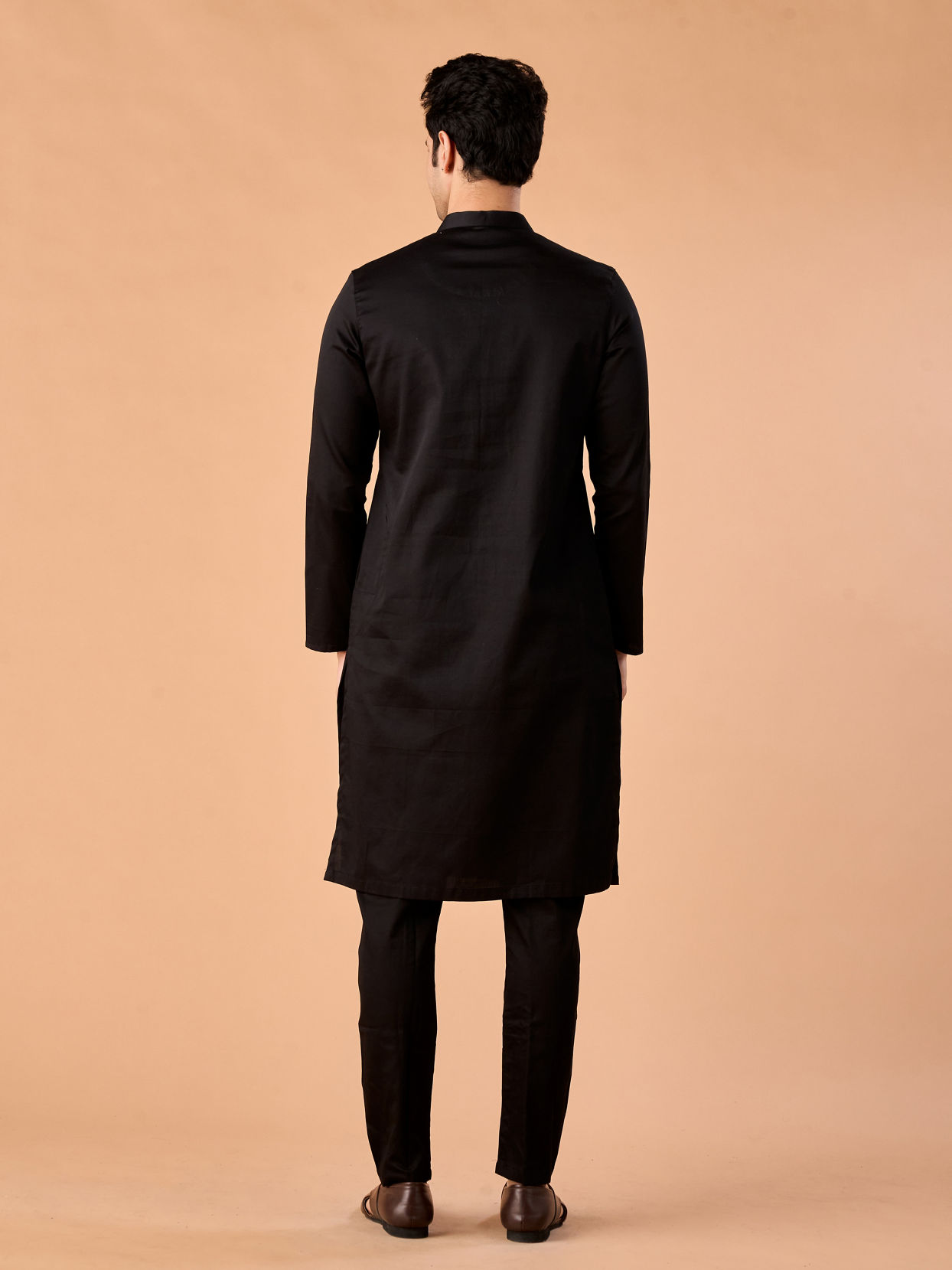 Manyavar Men Opulent Black Kurta Pajama