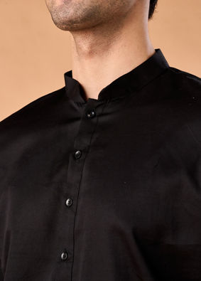 Manyavar Men Opulent Black Kurta Pajama