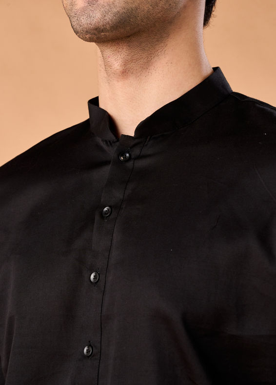 Manyavar Men Opulent Black Kurta Pajama