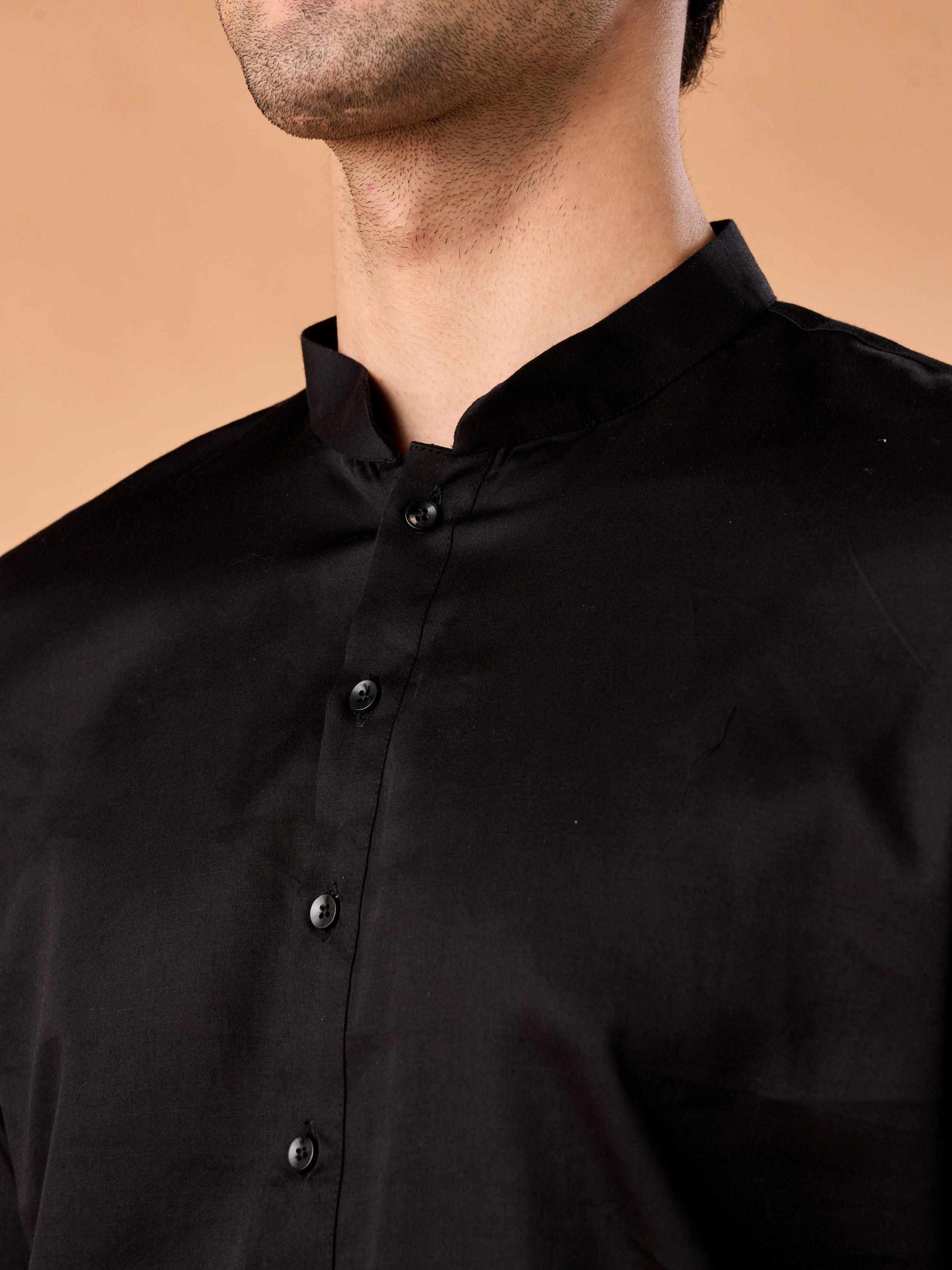 Manyavar Men Opulent Black Kurta Pajama