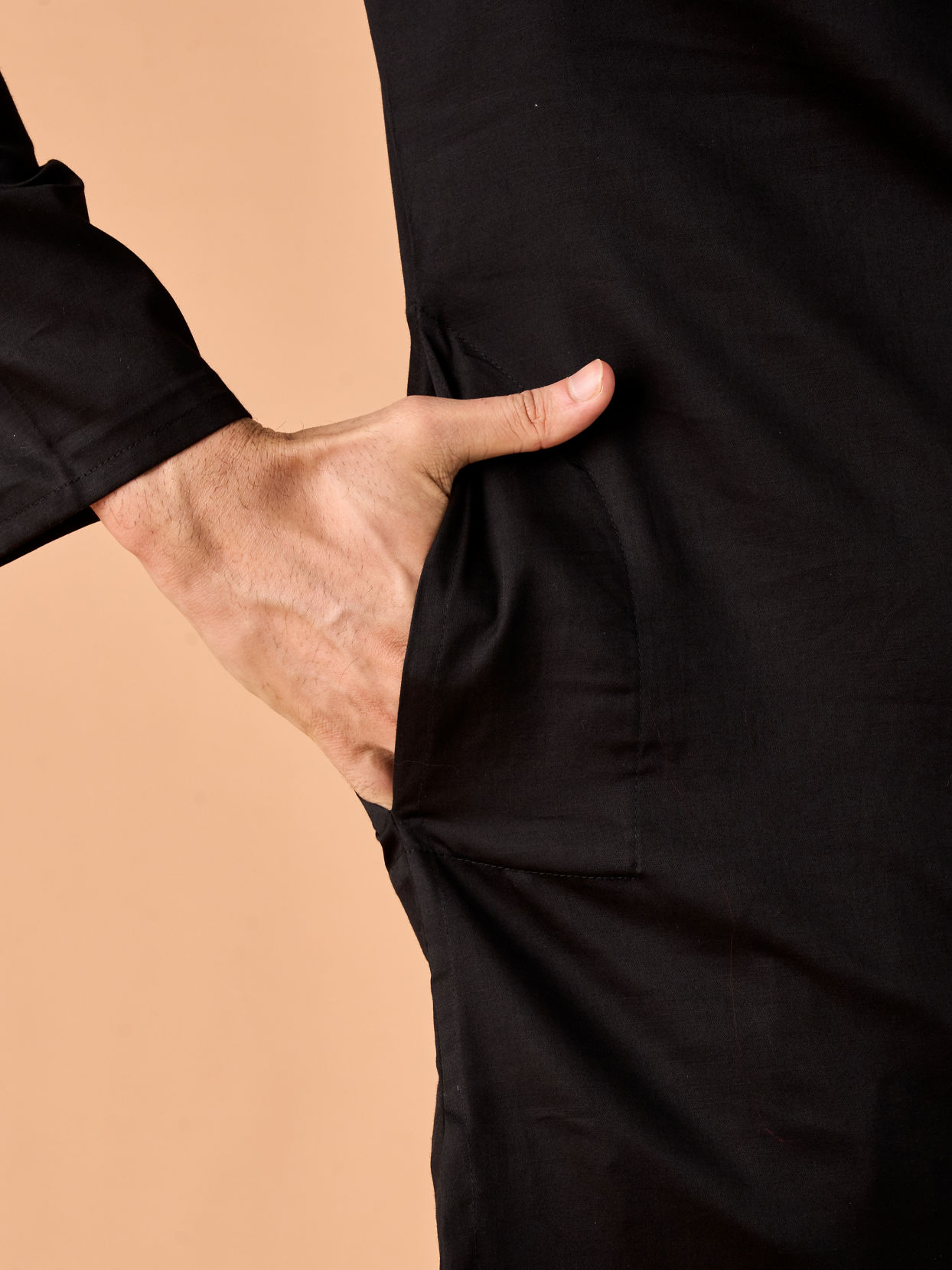 Manyavar Men Opulent Black Kurta Pajama