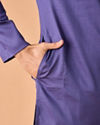 Manyavar Men Purple Glory Cotton Kurta Pajama