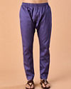 Manyavar Men Purple Glory Cotton Kurta Pajama