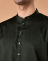 Manyavar Men Festive Mirth Dark Green Kurta Pajama