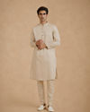 Manyavar Men Regal Beige Kurta Pajama