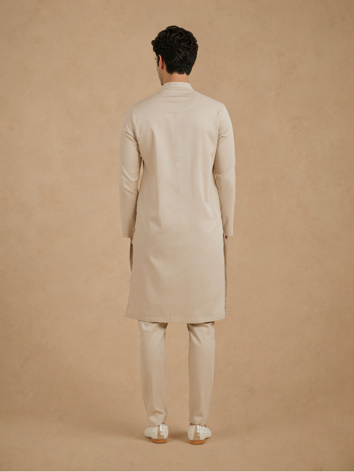 Manyavar Men Regal Beige Kurta Pajama