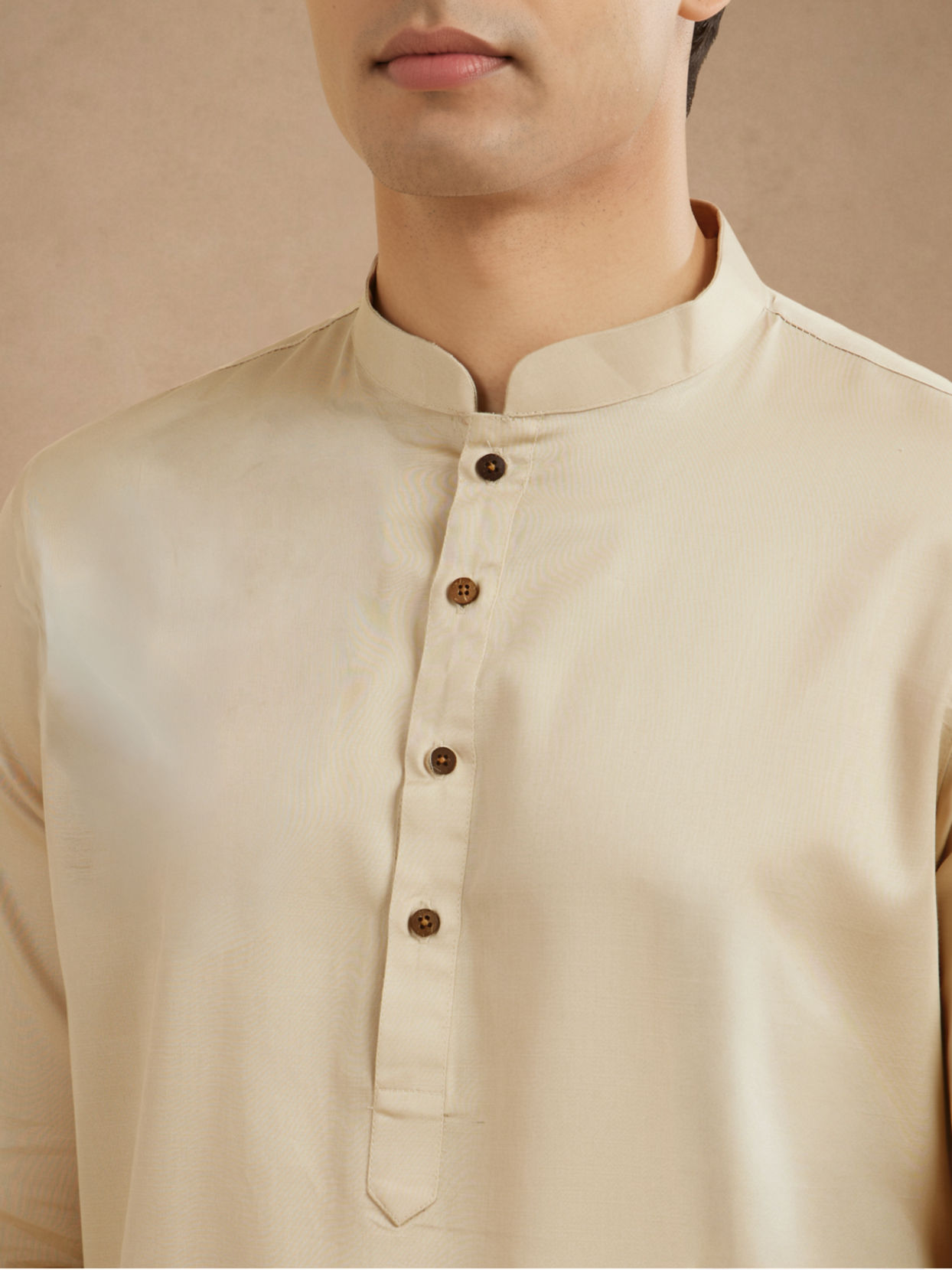 Manyavar Men Regal Beige Kurta Pajama