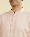 Manyavar Men Dusty Pink Cotton Ensemble Kurta Pajama