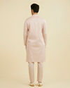 Manyavar Men Dusty Pink Cotton Ensemble Kurta Pajama