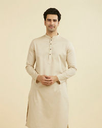 Manyavar Men Regal Beige Kurta Pajama