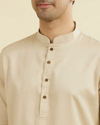 Manyavar Men Regal Beige Kurta Pajama