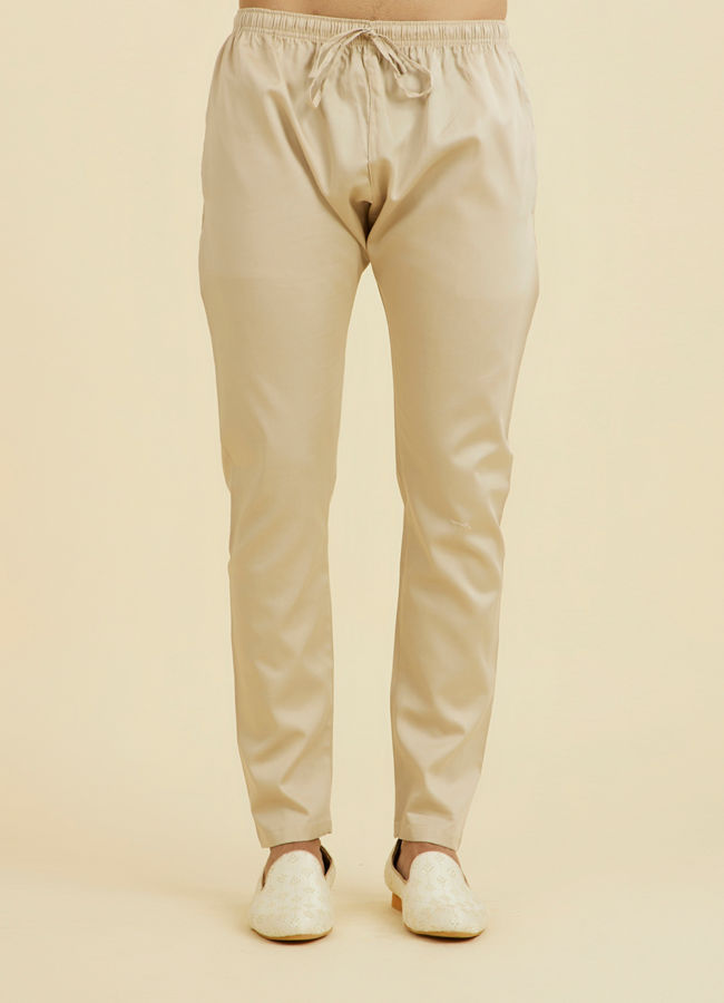 Manyavar Men Regal Beige Kurta Pajama