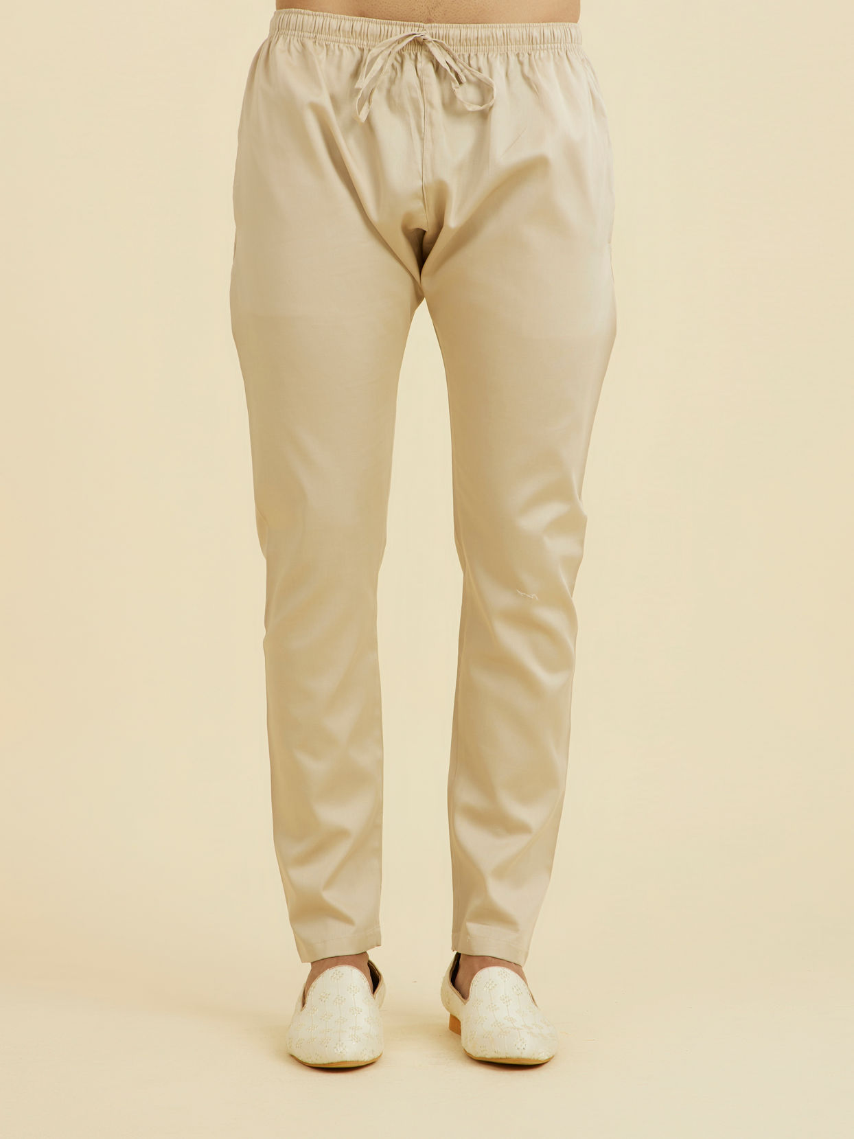 Manyavar Men Regal Beige Kurta Pajama