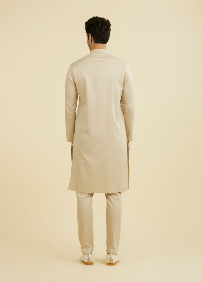 Manyavar Men Regal Beige Kurta Pajama