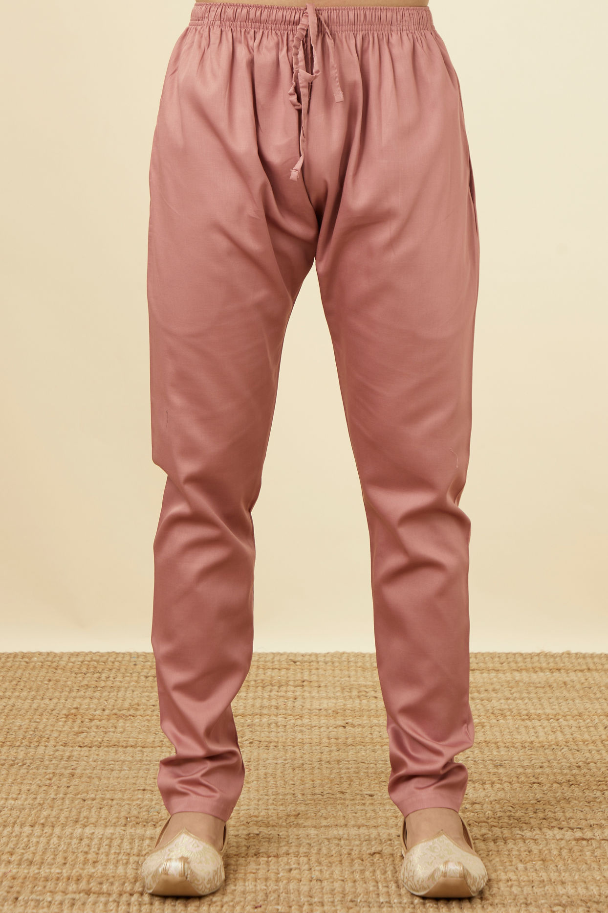 Manyavar Men Coral Pink Kurta Set