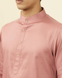 Manyavar Men Coral Pink Kurta Set