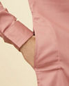 Manyavar Men Coral Pink Kurta Set