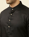 Manyavar Men Black Solid Kurta Set