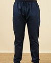 Manyavar Men Deep Blue Kurta Set
