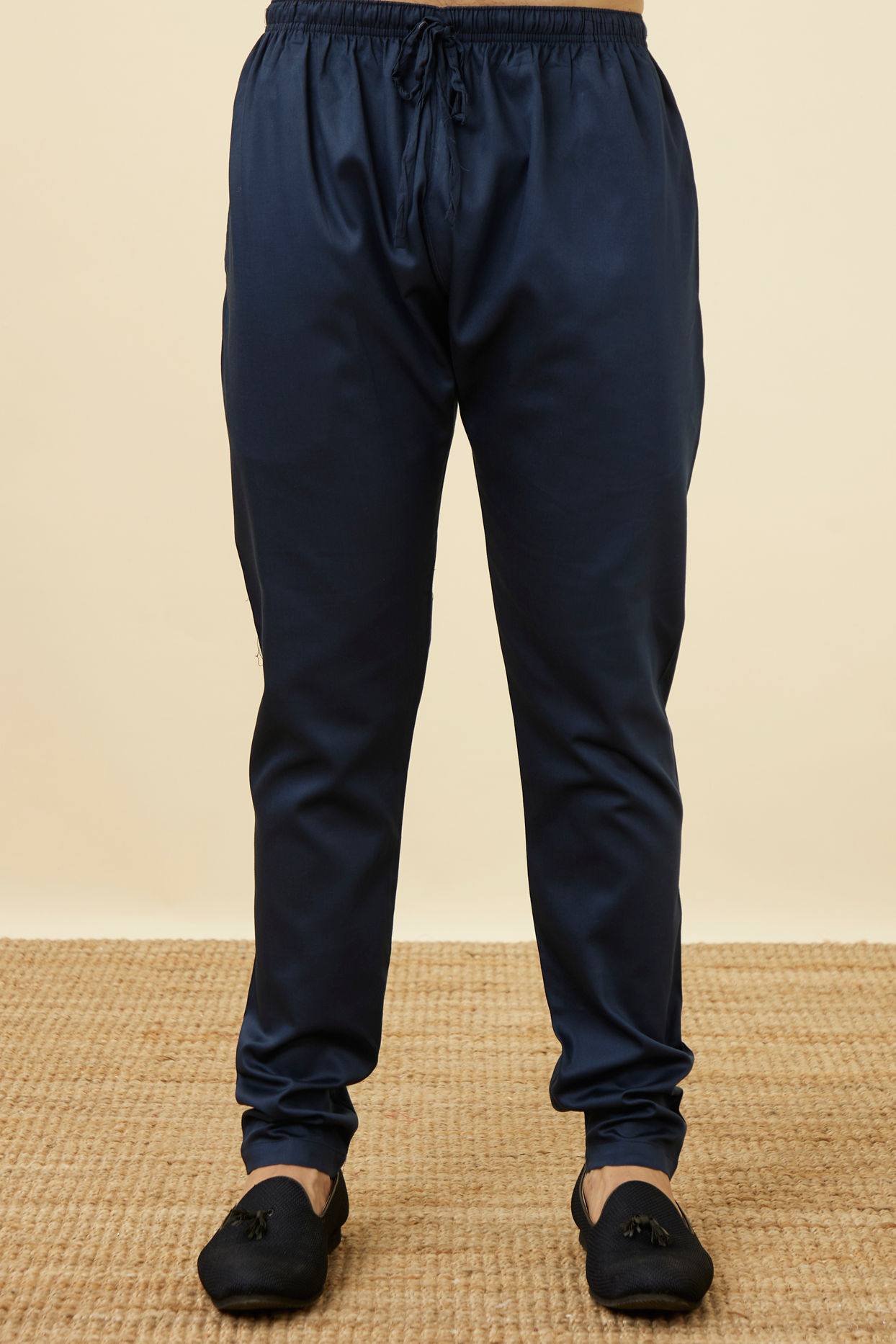 Manyavar Men Deep Blue Kurta Set