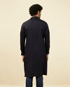 Manyavar Men Deep Blue Kurta Set