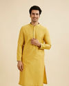 Golden Plain Kurta Set