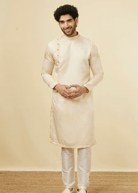 Biscuit Side Open Styled Kurta Set image number 2