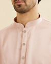 Manyavar Men Baby Pink Kurta Set