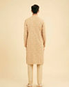 Manyavar Men Peach and Pista Green Chikankari