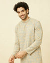 Serenity Blue Chikankari Embroidered Kurta Set image number 0