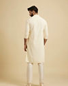 Manyavar Men Classy Cream Kurta Set image number 5