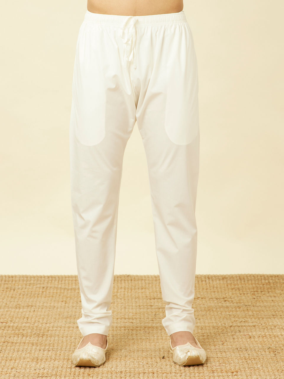 Manyavar Men Turquoise Blue Diamond Patterned Chikankari Embroidered Kurta Set