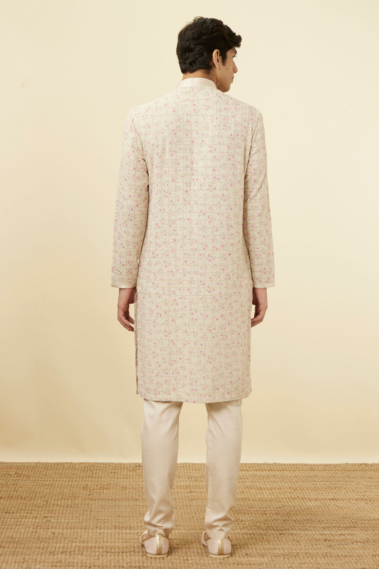 Manyavar Men Sublime Beige Kurta Set