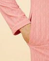 Sherbet Pink Fern Jaal Patterned Kurta Set image number 3