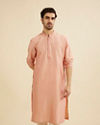 Pink Solid Occasion Wear Kurta Pajama