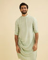 Manyavar Men Green Plain Kurta Pajama