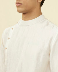 Manyavar Men Warm White Side Open Kurta Set