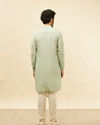 Manyavar Men Aqua Green Draped Kurta Pajama