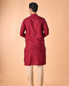 Manyavar Men Gleaming Maroon Kurta Pajama