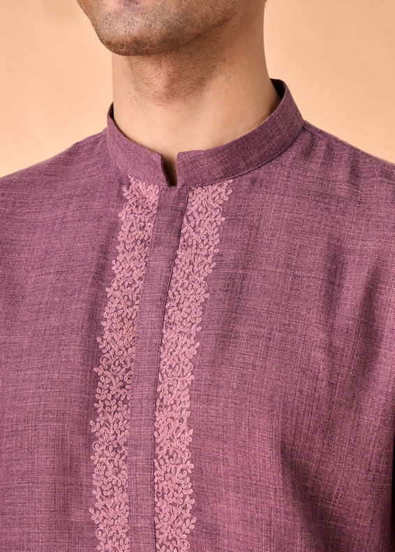 Manyavar Men Purple Enchantment Kurta Pajama