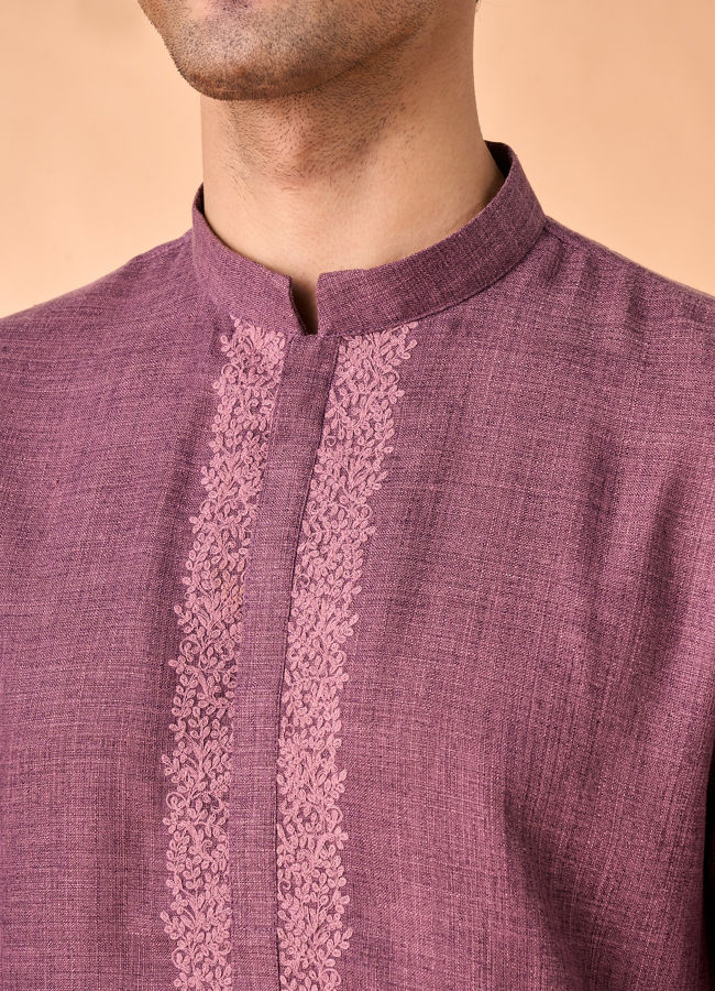 Manyavar Men Purple Enchantment Kurta Pajama