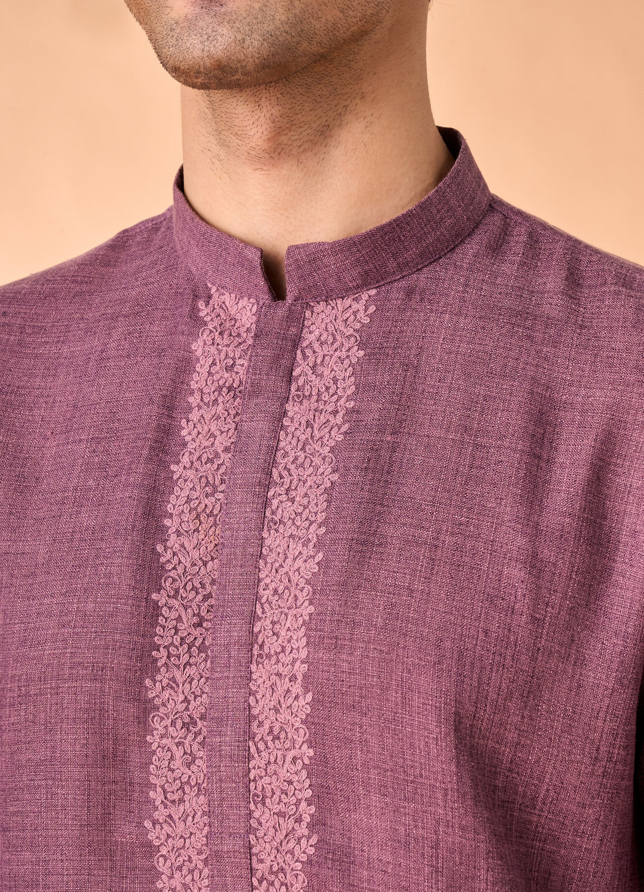 Manyavar Men Purple Enchantment Kurta Pajama