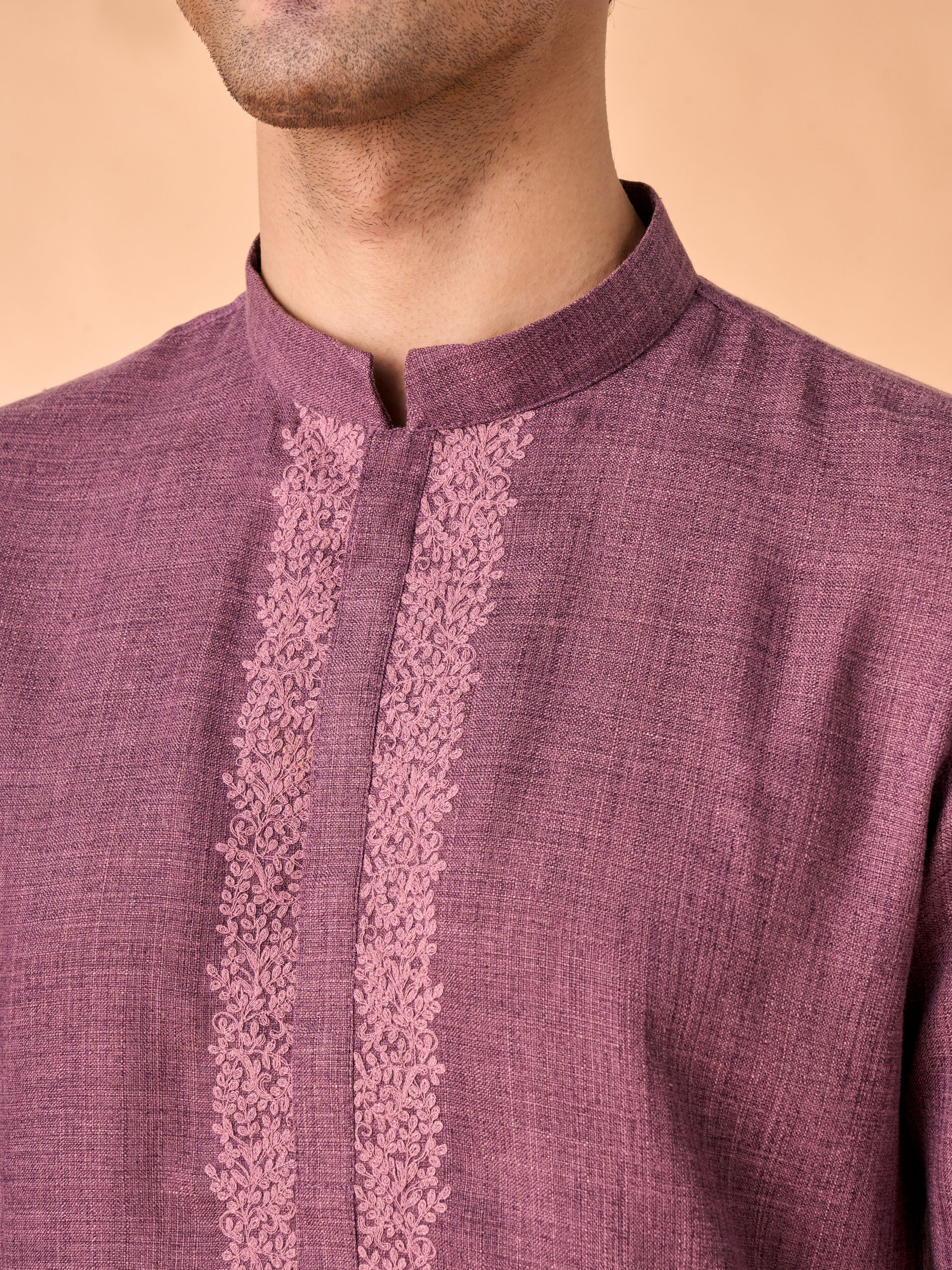 Manyavar Men Purple Enchantment Kurta Pajama