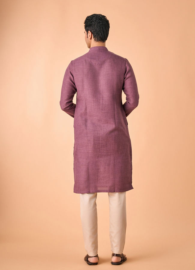 Manyavar Men Purple Enchantment Kurta Pajama