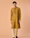 Manyavar Men Mehndi Green Radiance Kurta Pajama