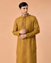 Manyavar Men Mehndi Green Radiance Kurta Pajama