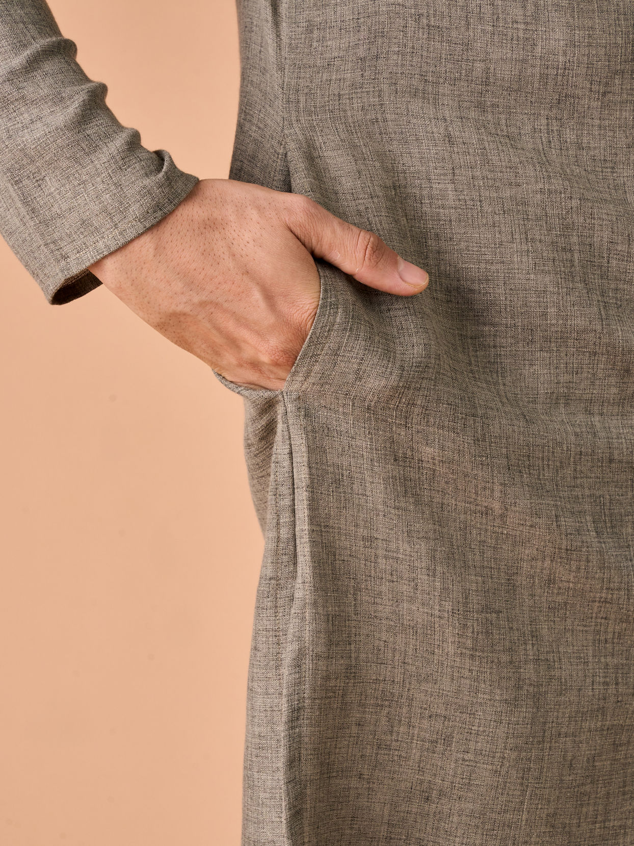 Manyavar Men Pista Green Blended Viscose Kurta Pajama